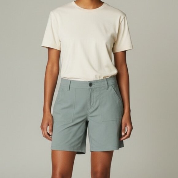Prana Pants - NWT PrAna Olivia Shorts Women's 8 Smoky Blue 7” Inseam Stretch Hiking Trail NEW